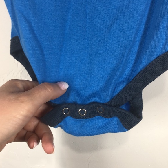 Junk Food blue bodysuit size 9-12 months - Picture 4 of 7